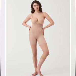 Spanx Shaping High-Waisted Footless Sheers Nude B